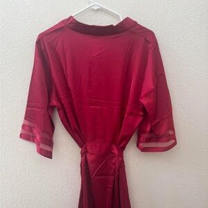 Elegant Red Women's Robe